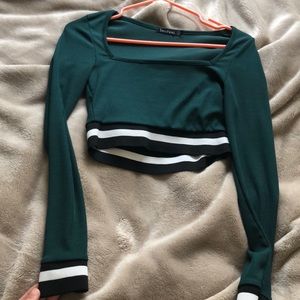 Cropped Long Sleeve Boohoo Top